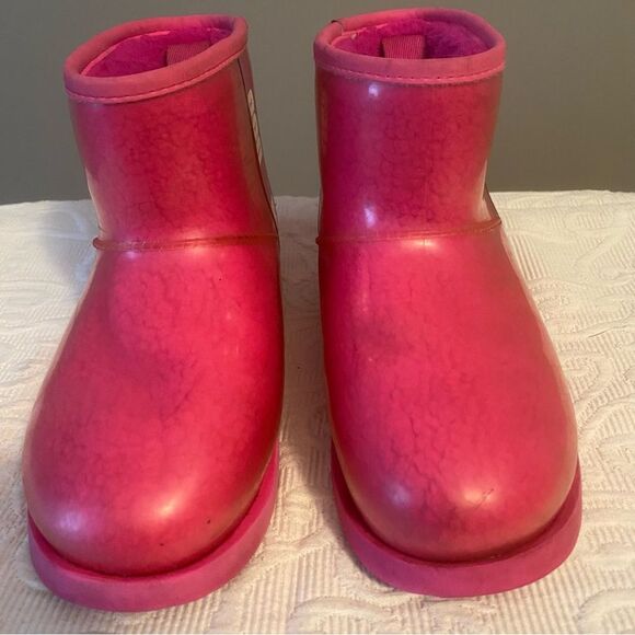 UGG CLASSIC CLEAR MINI ROCK ROSE PINK WATERPROOF ANKLE BOOT SIZE 5 WOMEN - Picture 2 of 10